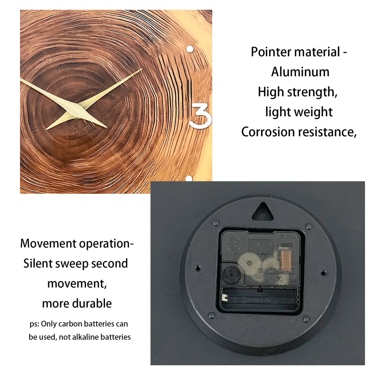 Solid Wood Wall Clock