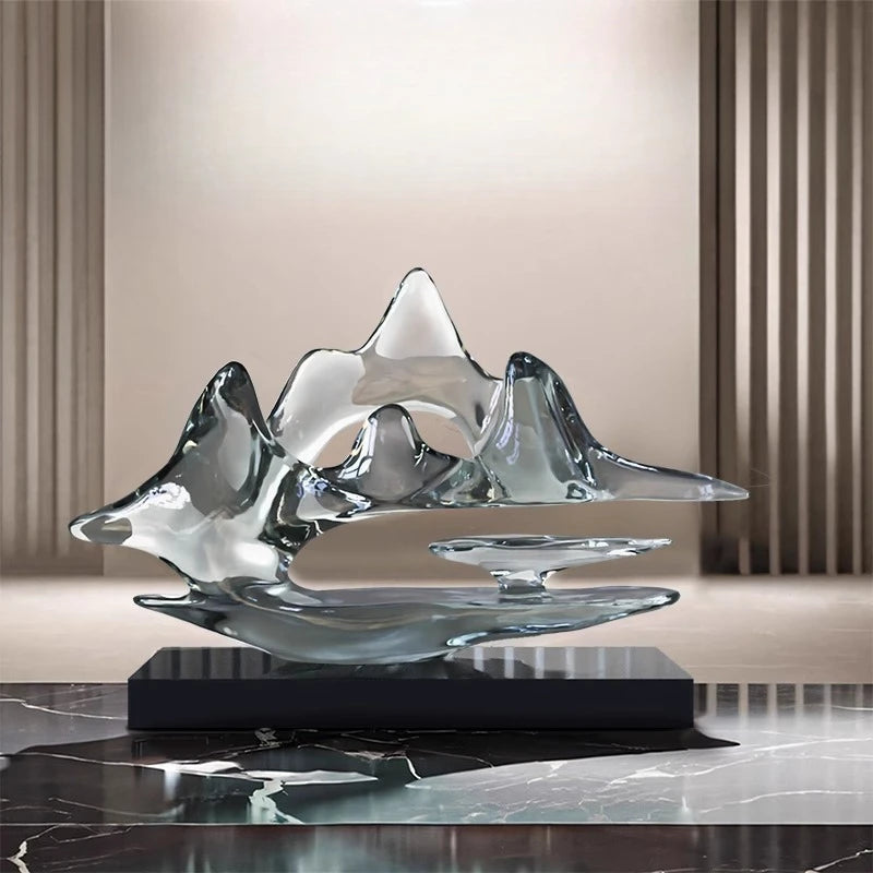 Modern Transparent Resin Sculpture