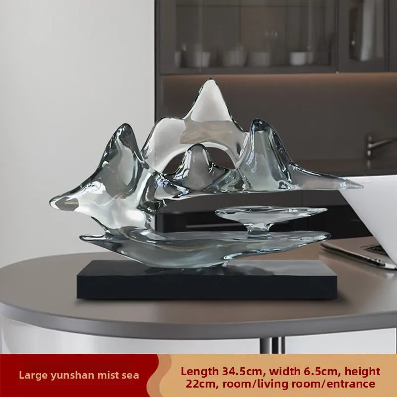 Modern Transparent Resin Sculpture