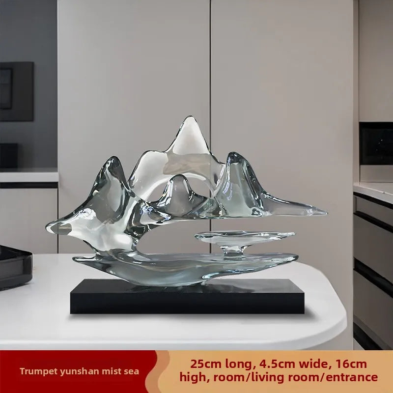 Modern Transparent Resin Sculpture