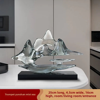 Modern Transparent Resin Sculpture