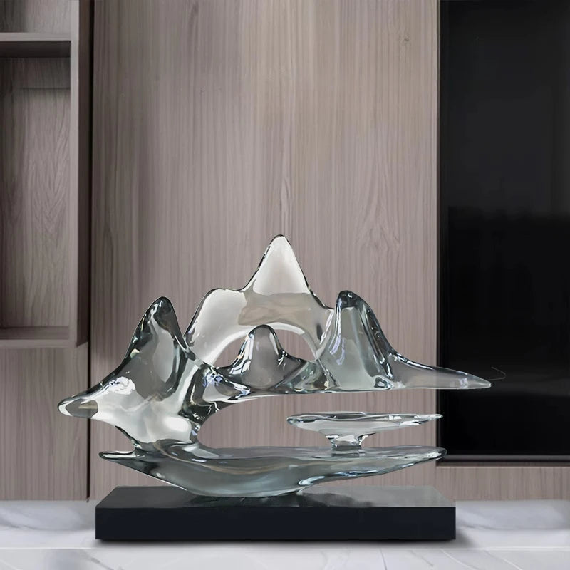 Modern Transparent Resin Sculpture
