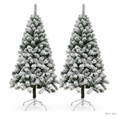 Snowy Flocked Christmas Tree – Realistic Frosted PVC Pine Tree with Artificial Snow, Winter Holiday Decoration for Home, Office & Store Displays