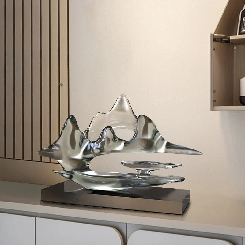 Modern Transparent Resin Sculpture