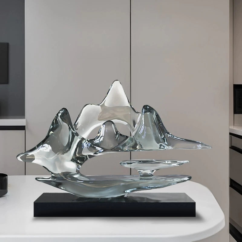Modern Transparent Resin Sculpture