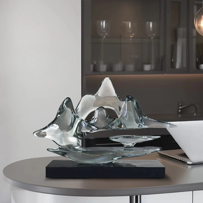 Modern Transparent Resin Sculpture