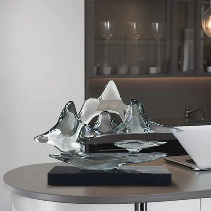 Modern Transparent Resin Sculpture