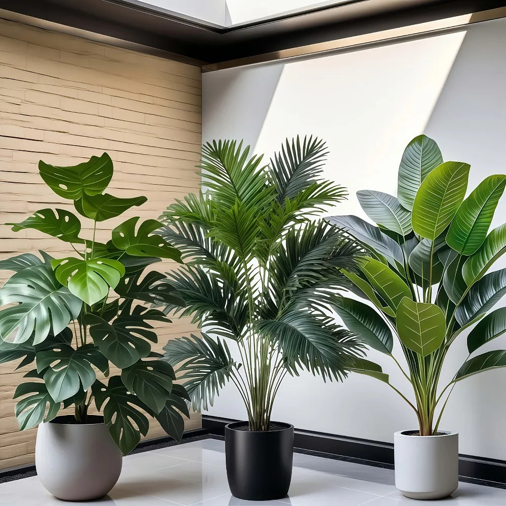 Artificial Areca Palm Plant Set (3-Piece)