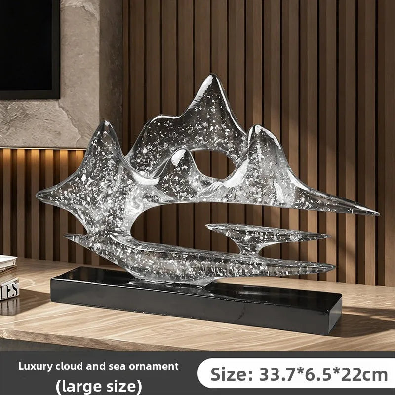 Modern Transparent Resin Sculpture
