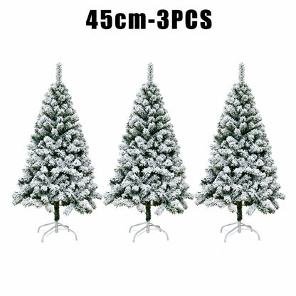 Snowy Flocked Christmas Tree – Realistic Frosted PVC Pine Tree with Artificial Snow, Winter Holiday Decoration for Home, Office & Store Displays